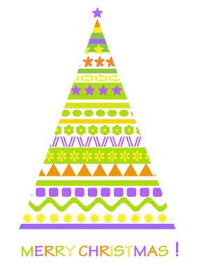 Soyut Noel ağacı kartı