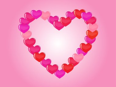 vektörel kalp arka plan