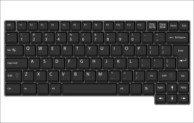 Black laptop keyboard