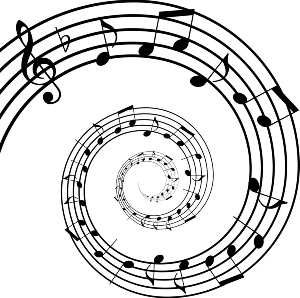 Spirale musicale — Image vectorielle