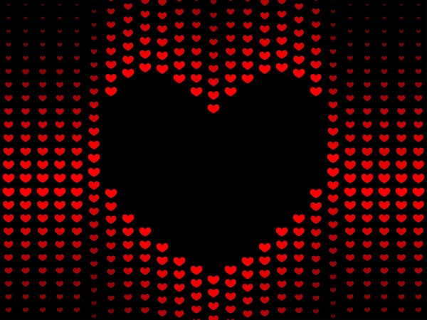 Fondo de corazones oscuros — Vector de stock