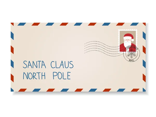 Carta a Santa Claus — Vector de stock