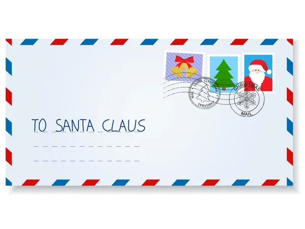 Carta a Santa Claus — Vector de stock