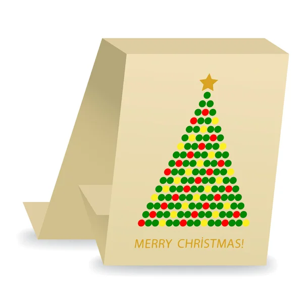 Abstract christmas tree card — Stock Vector