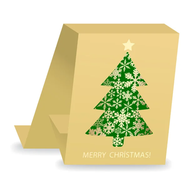 Abstract carta albero di Natale — Vettoriale Stock