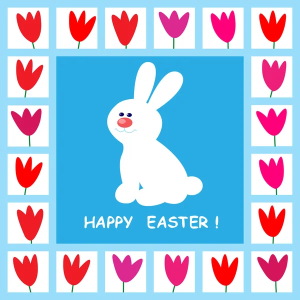 Easter card with rabbit — Stock Vector