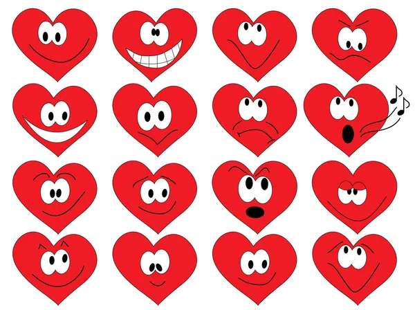 Conjunto de vetores emoticons — Vetor de Stock