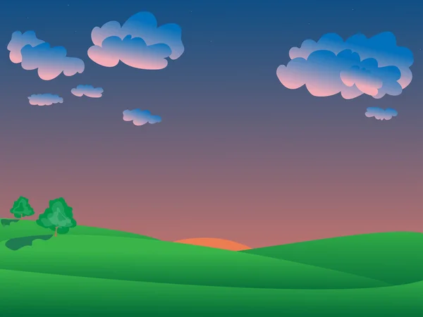 Vector paisaje de verano — Vector de stock