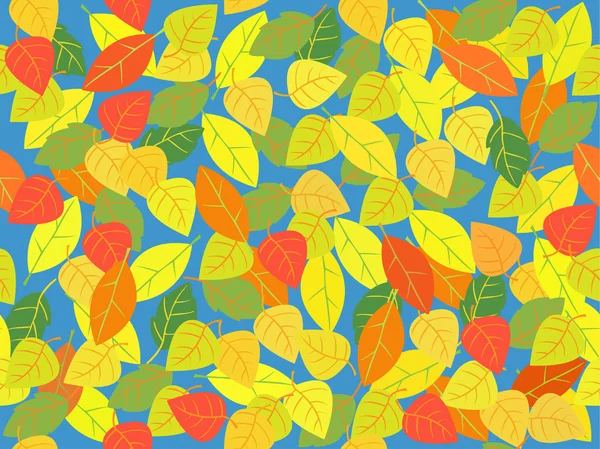 Carrelage feuille sans couture dans les couleurs d'automne . — Image vectorielle