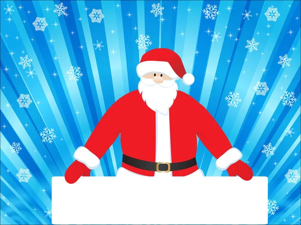 Santa Claus con pancarta — Vector de stock