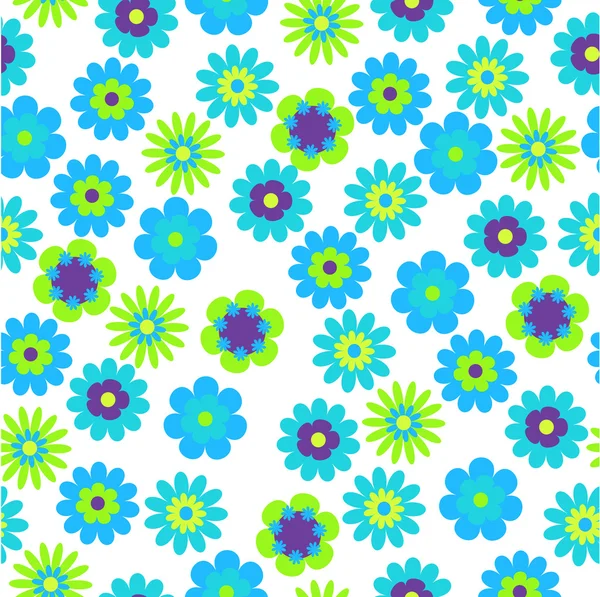 Vector seamless bright floral background — Stock Vector