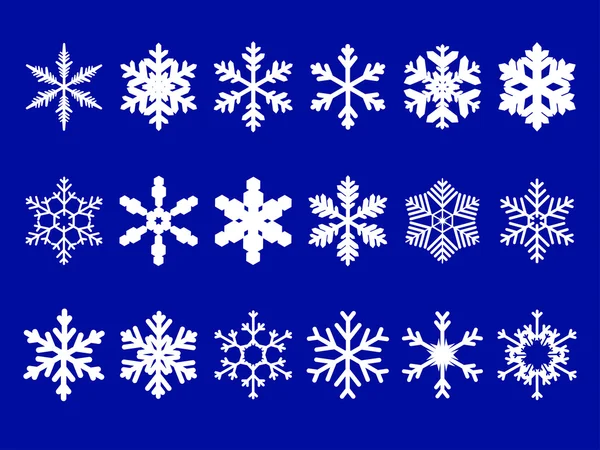 Vector copos de nieve conjunto — Archivo Imágenes Vectoriales