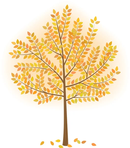 Stylized autumn tree — Stock Vector