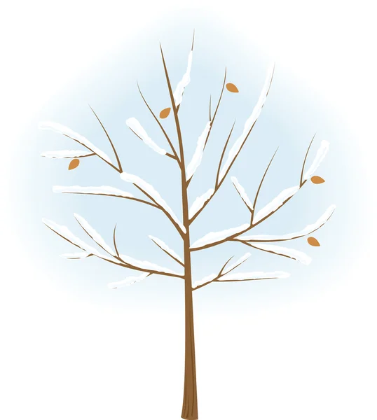 Stylized winter tree — Stock Vector