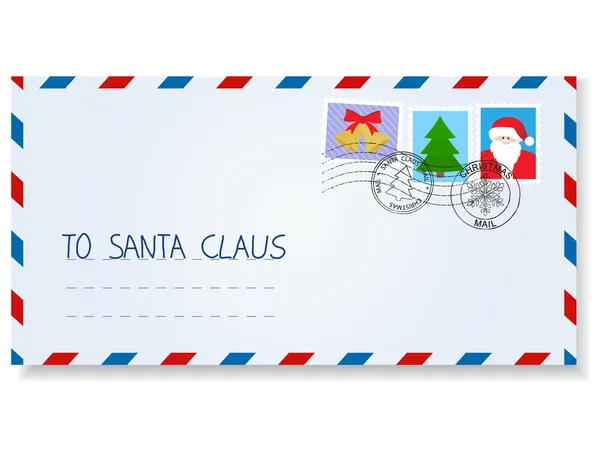 Santa claus levél — Stock Vector