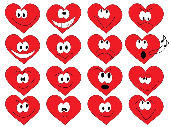 Conjunto de vetores emoticons — Vetor de Stock