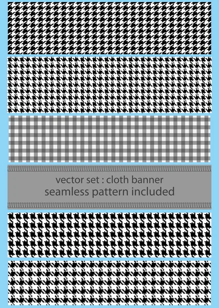 Banner set of fabric — Stock Vector