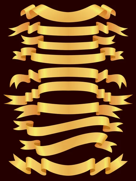 Arany banner-készlet — Stock Vector