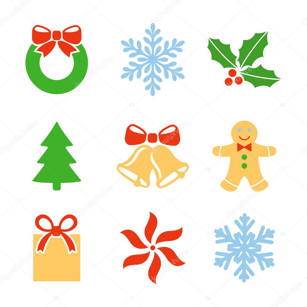 Christmas symbols set