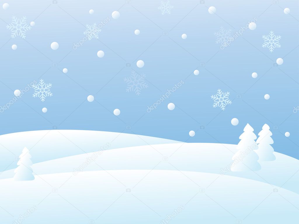 Snowy winter landscape Stock Vector Image by ©Takra #36163833