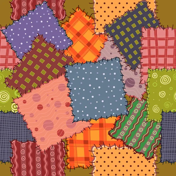 Tissus patchwork colorés — Image vectorielle