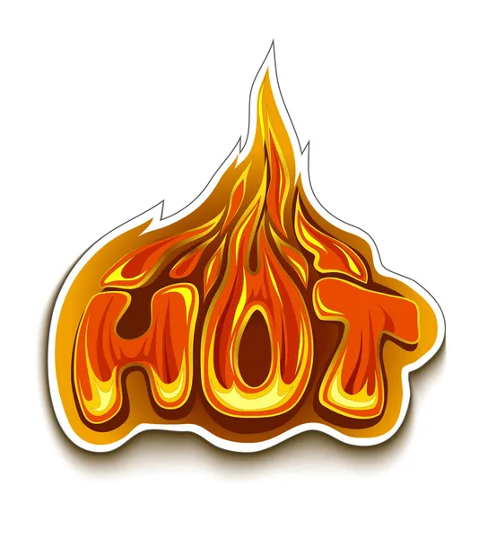 Fiery hot sale design template — Stock Vector