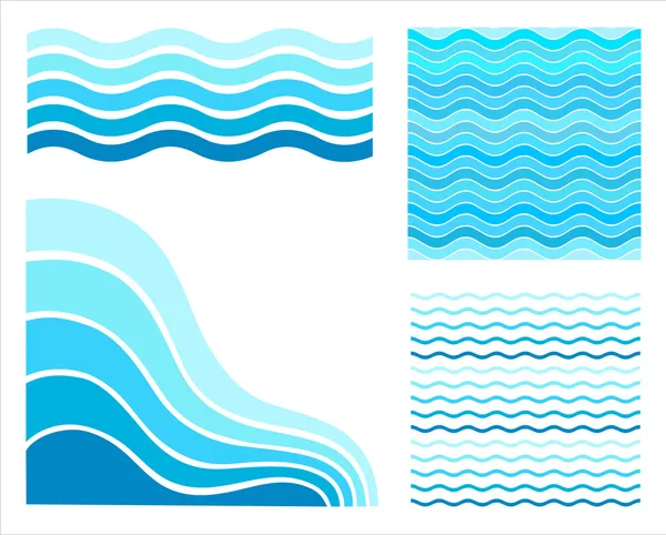 Set vektor waves — Stock Vector