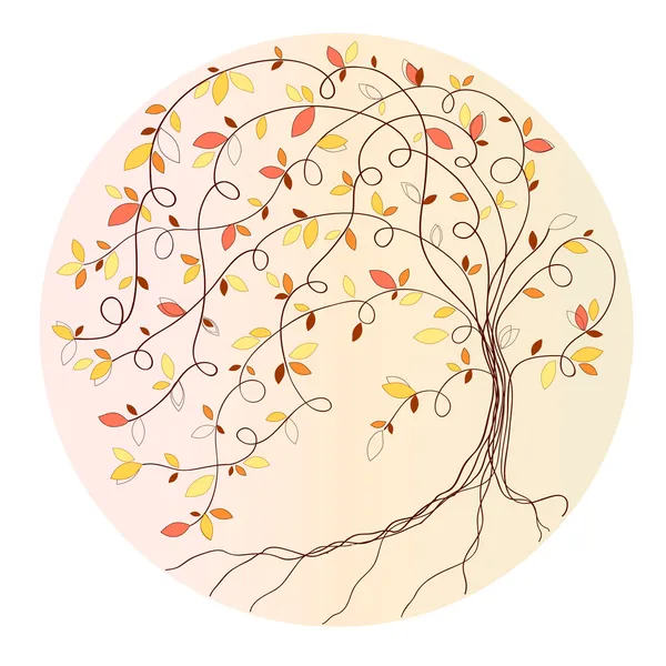 Árvore de outono vetorial estilizado —  Vetores de Stock