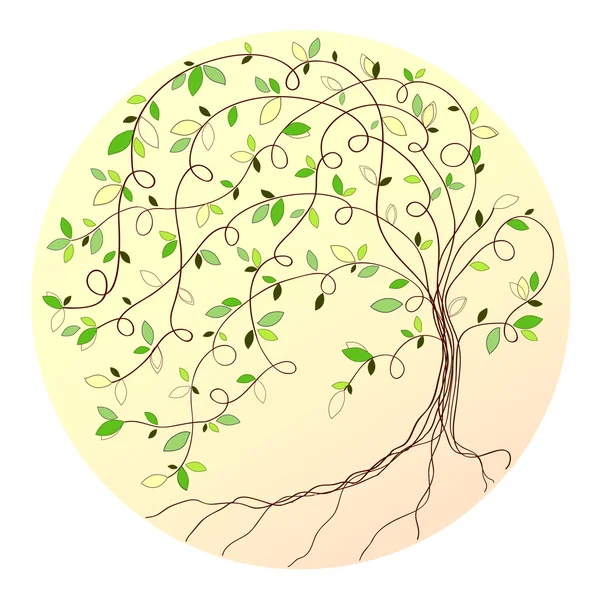 Стилізоване векторне зелене дерево — стоковий вектор