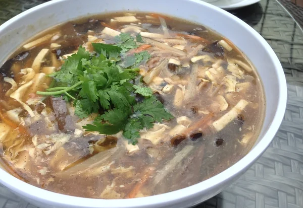 sıcak ve ekşi çorbası