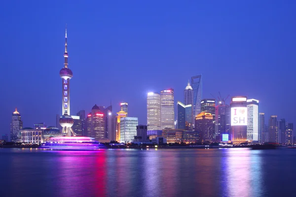 Noche en Shanghai — Foto de Stock