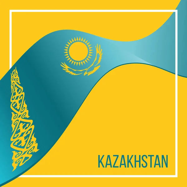 Kazajstán Independencia Día Festivo Nacional — Vector de stock