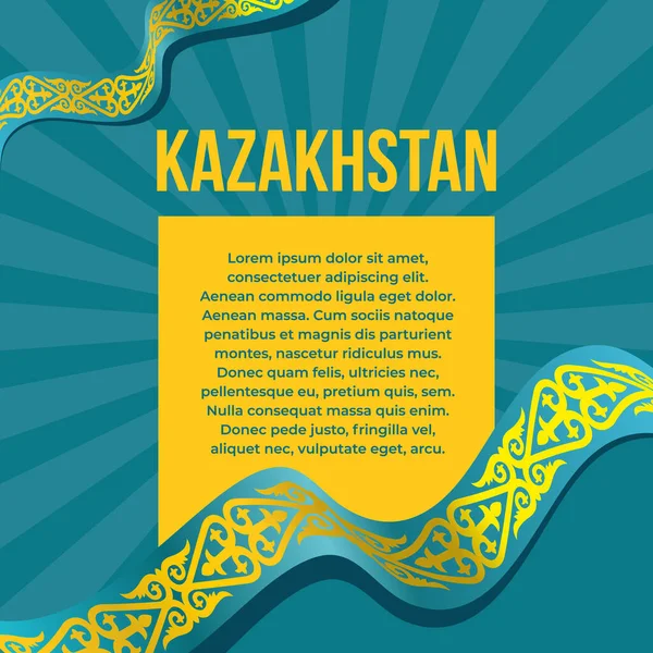 Kazachstan Onafhankelijkheidsdag Nationale Vakantie — Stockvector