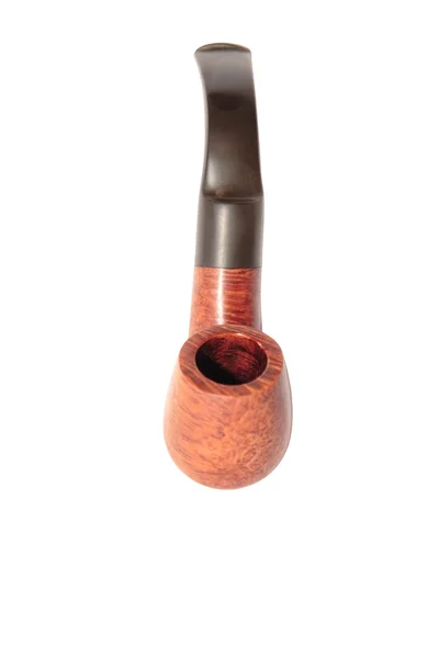 Brown and red tobacco smoking pipe with clipping path — Stock Photo, Image