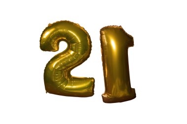 helyum dolu 21 doğum günü balonları
