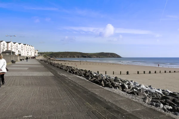 Youghal strand beach promenade — Stok fotoğraf