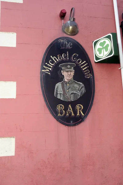 A sign for the Michael Collins bar — Stock Photo, Image