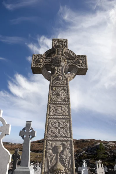 Staré keltštiny hřbitov v kincasslagh — Stock fotografie