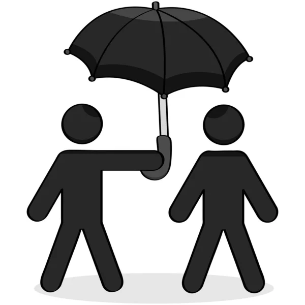 Aide parapluie — Image vectorielle