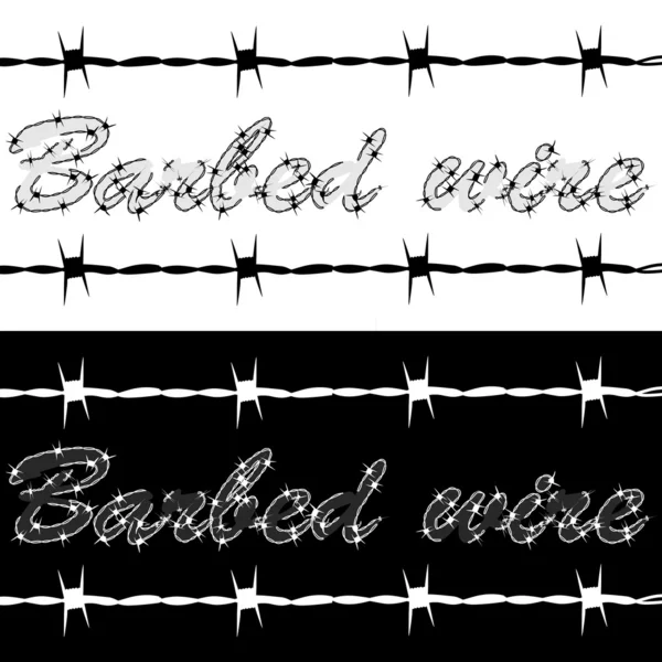 Barbed wire — Stock Vector