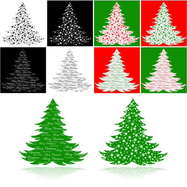 Christmas trees — Stock Vector