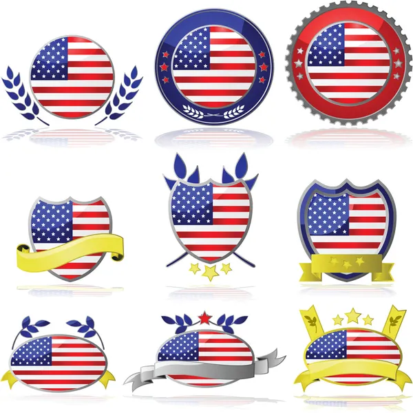 Badges USA — Image vectorielle