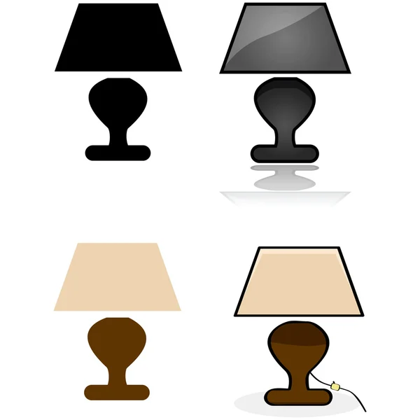 Lampe de table — Image vectorielle