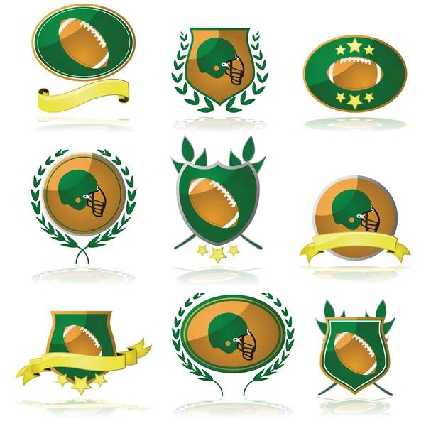 Insignias de fútbol — Vector de stock