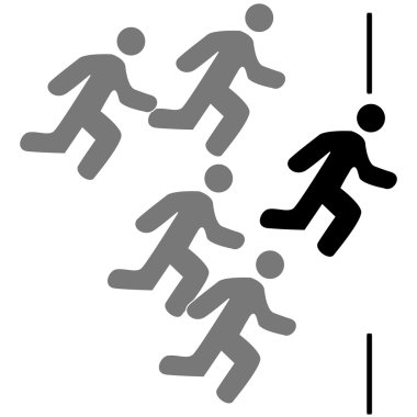 yarış bitiş çizgisine