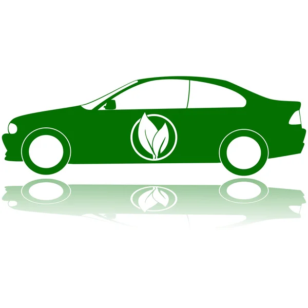 Coche verde — Vector de stock