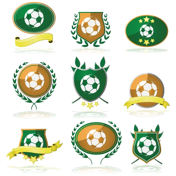 Soccer badges — Stock Vector