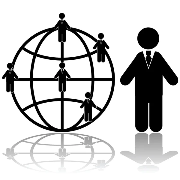 Küresel iş bağlantıları — Stok Vektör