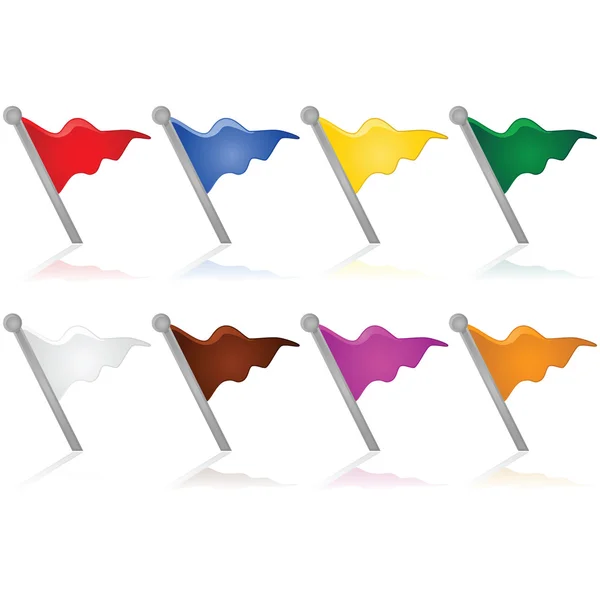 Drapeaux de couleur — Image vectorielle