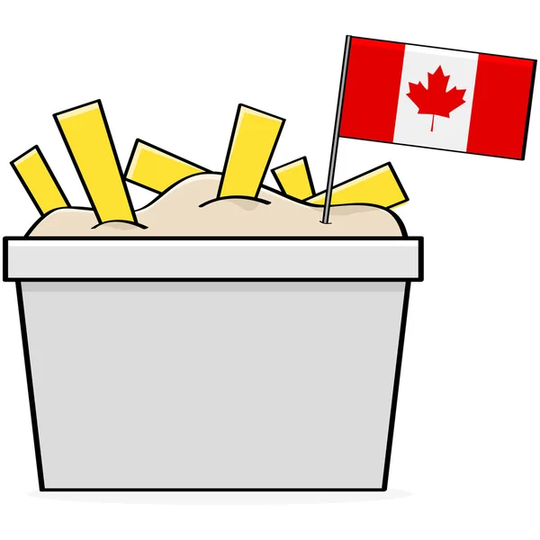 Canadiano poutine —  Vetores de Stock